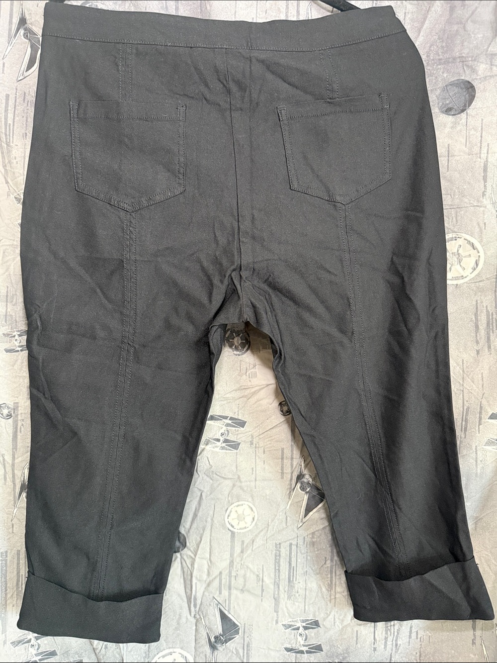 NWT SOURPUSS STRETCH BENGALINE CUFFED CAPRI PANTS SZ XXL - Picture 5 of 7